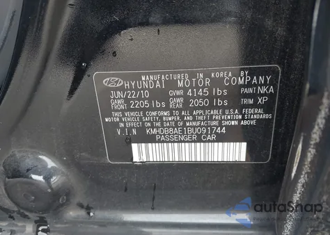 2011 Hyundai Elantra Touring Gls z USA, uszkodzony, nr VIN KMHDB8AE1BU091744